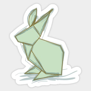 Origami Bunny Buddy Sticker